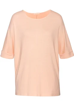 Strandmode|LASCANA Rundhalsshirt peach