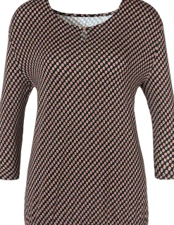 Strandmode|Vivance Rundhalsshirt weiß,schwarz