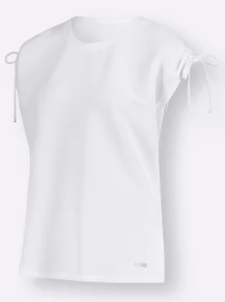 Strandmode| Rundhalsshirt weiß