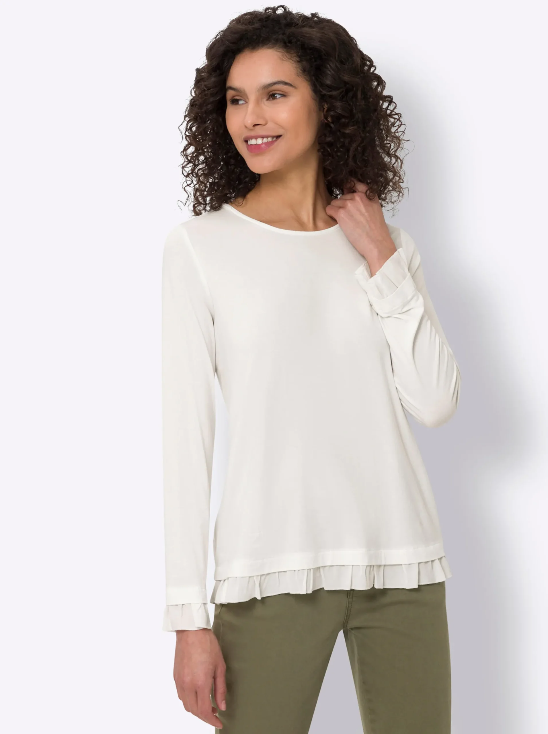 Pullover|heine Rundhalsshirt ecru