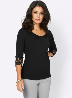 Shirts| Rundhalsshirt schwarz