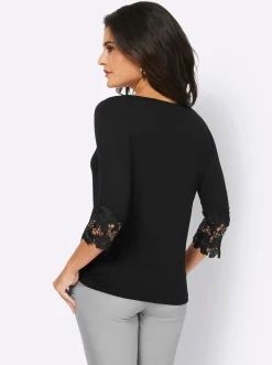 Shirts| Rundhalsshirt schwarz