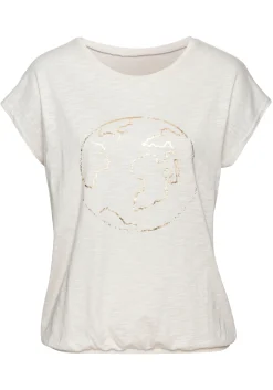 Strandmode|Shirts|Vivance Rundhalsshirt beige