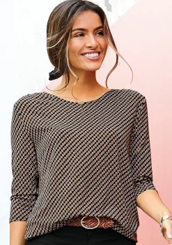 Strandmode|Vivance Rundhalsshirt schwarz