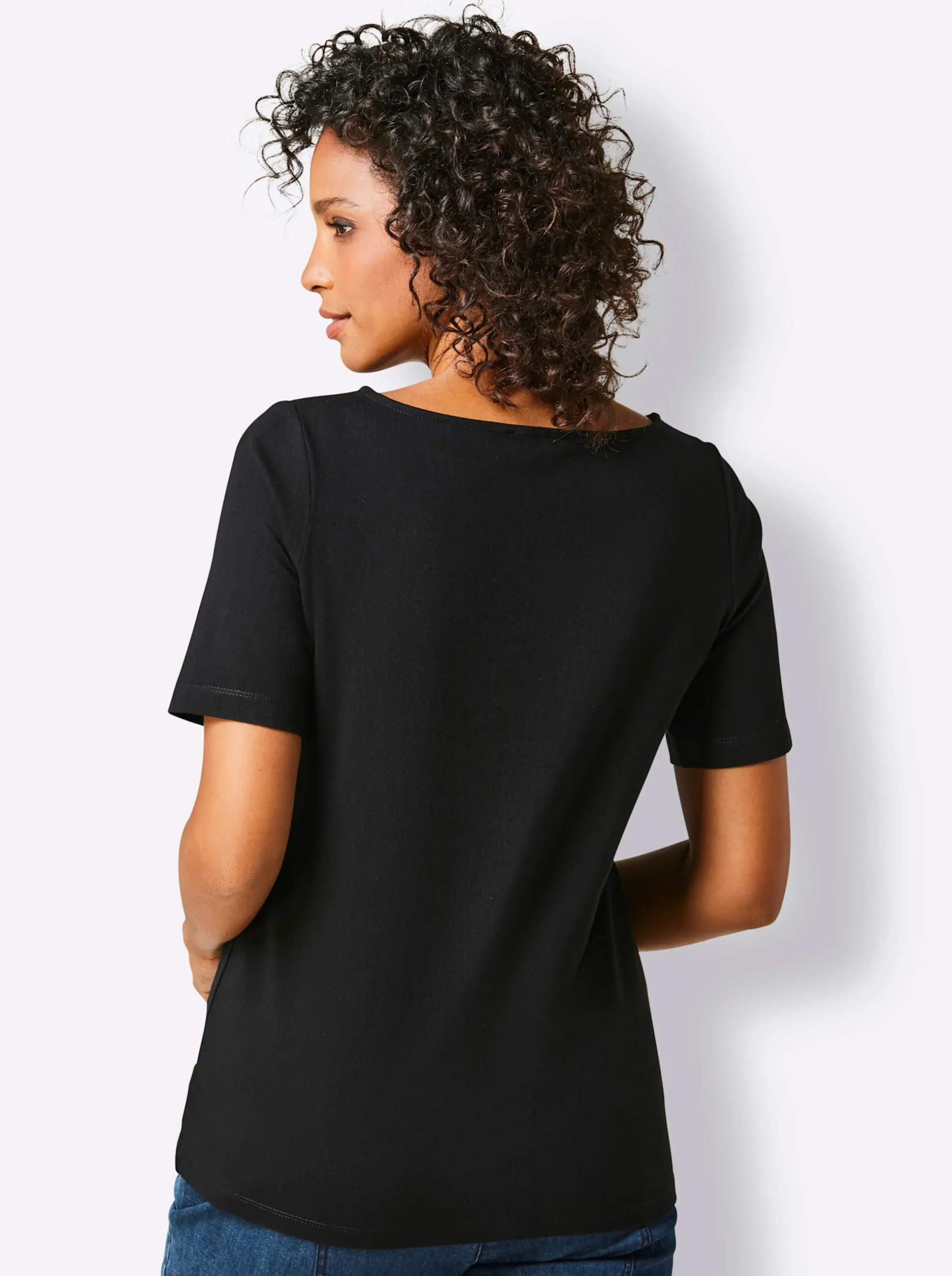 Shirts|CREATION L PREMIUM Rundhalsshirt schwarz