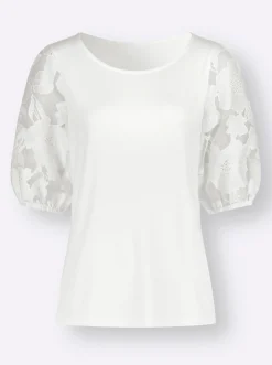 Shirts| Rundhalsshirt ecru