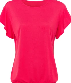 Strandmode|LASCANA Rundhalsshirt rot,schwarz