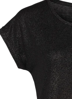 Strandmode|Shirts|Vivance Rundhalsshirt schwarz