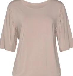 Strandmode|Shirts|Vivance Rundhalsshirt sand,schwarz