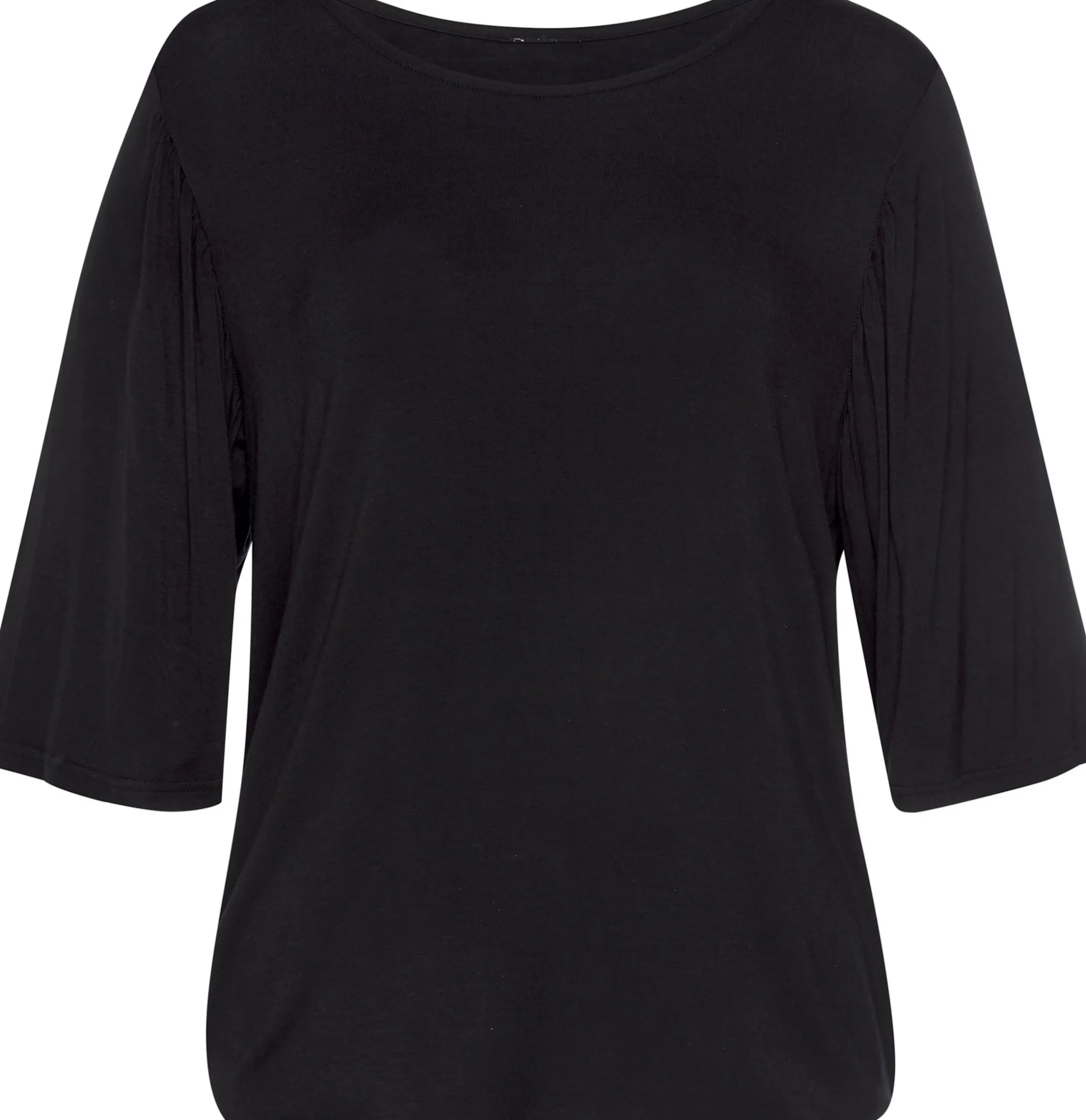 Strandmode|Shirts|Vivance Rundhalsshirt sand,schwarz