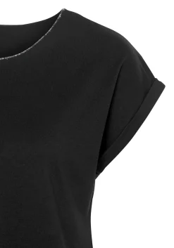 Strandmode|LASCANA Rundhalsshirt schwarz