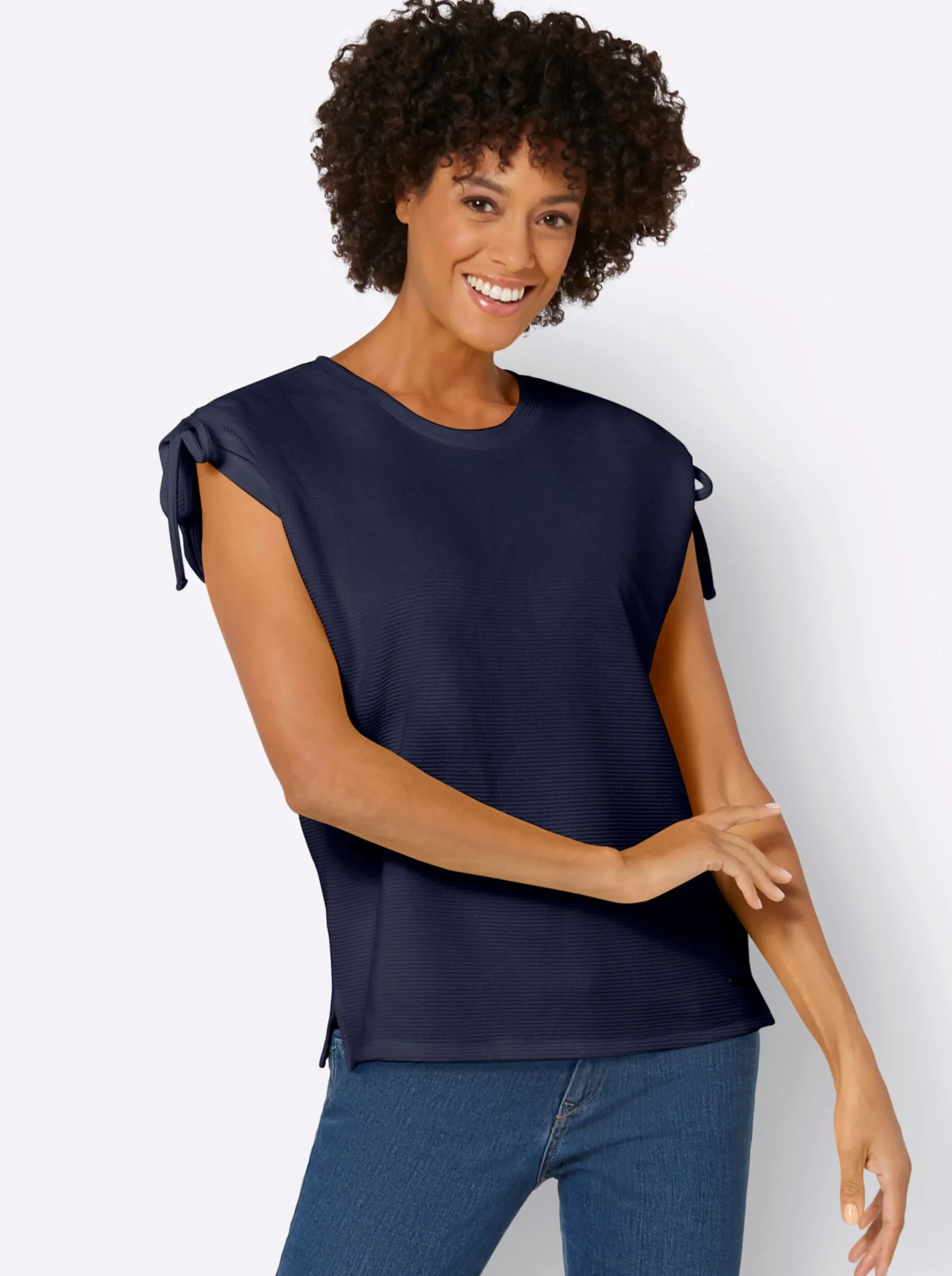 Strandmode|Shirts| Rundhalsshirt marine