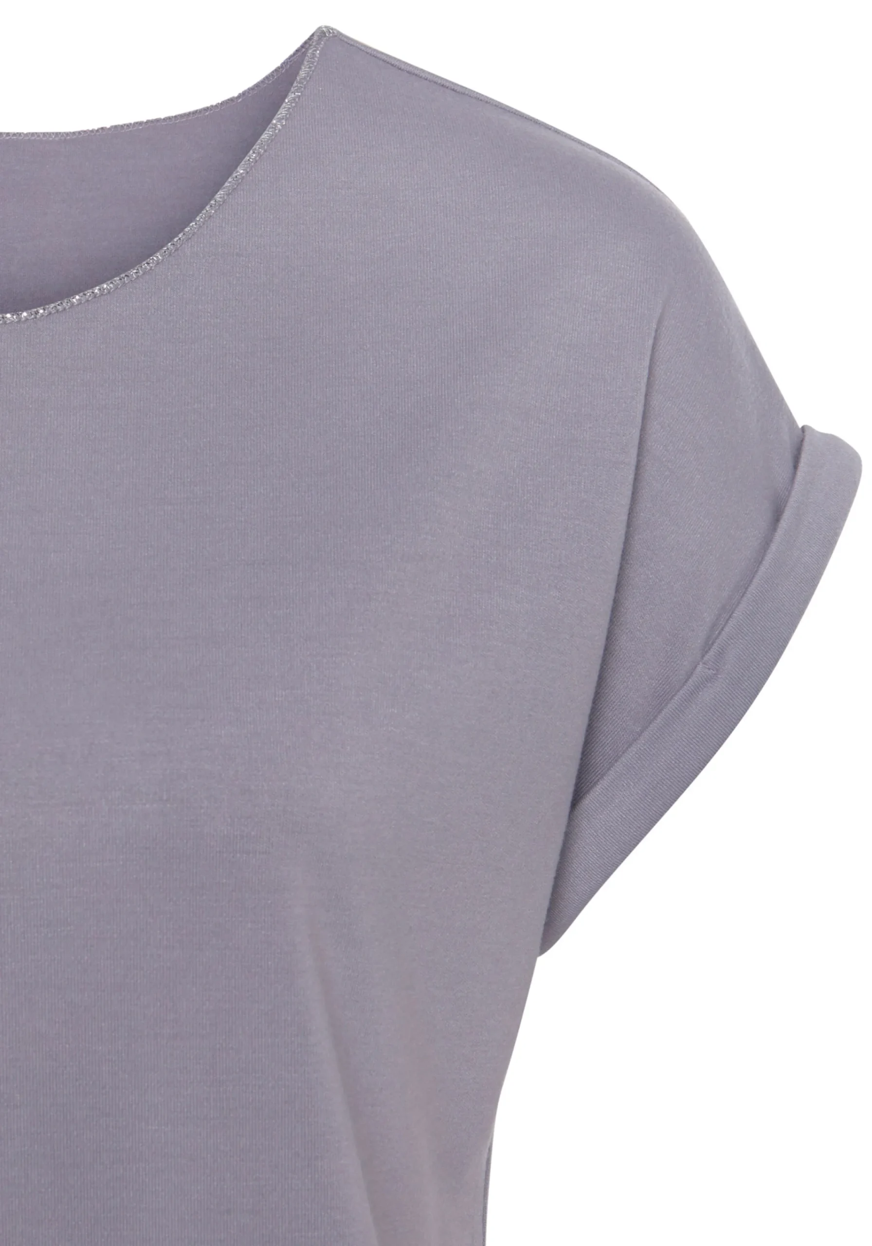 Strandmode|Shirts|LASCANA Rundhalsshirt flieder