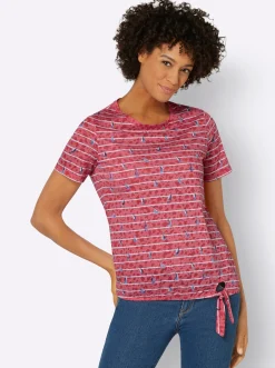 Shirts| Rundhalsshirt erdbeere-bedruckt