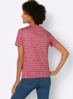 Shirts| Rundhalsshirt erdbeere-bedruckt