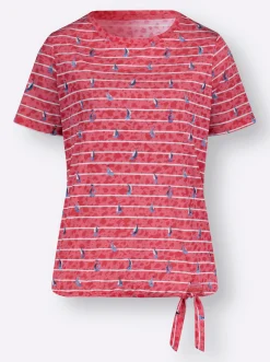 Shirts| Rundhalsshirt erdbeere-bedruckt