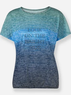Shirts|heine Rundhalsshirt mit Farbverlauf marine-bedruckt