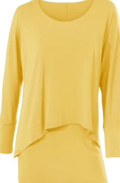 Basics|Shirts|heine Rundhalsshirt mit Fledermaus-Ärmeln gelb