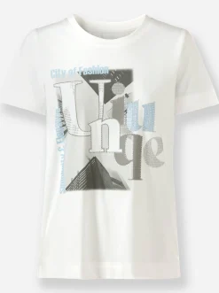 Shirts|heine Rundhalsshirt mit Lettering-Motiv ecru