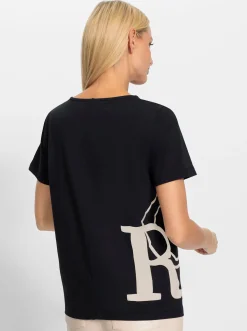 Shirts|heine Rundhalsshirt mit Lettering schwarz