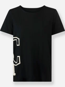Shirts|heine Rundhalsshirt mit Lettering schwarz