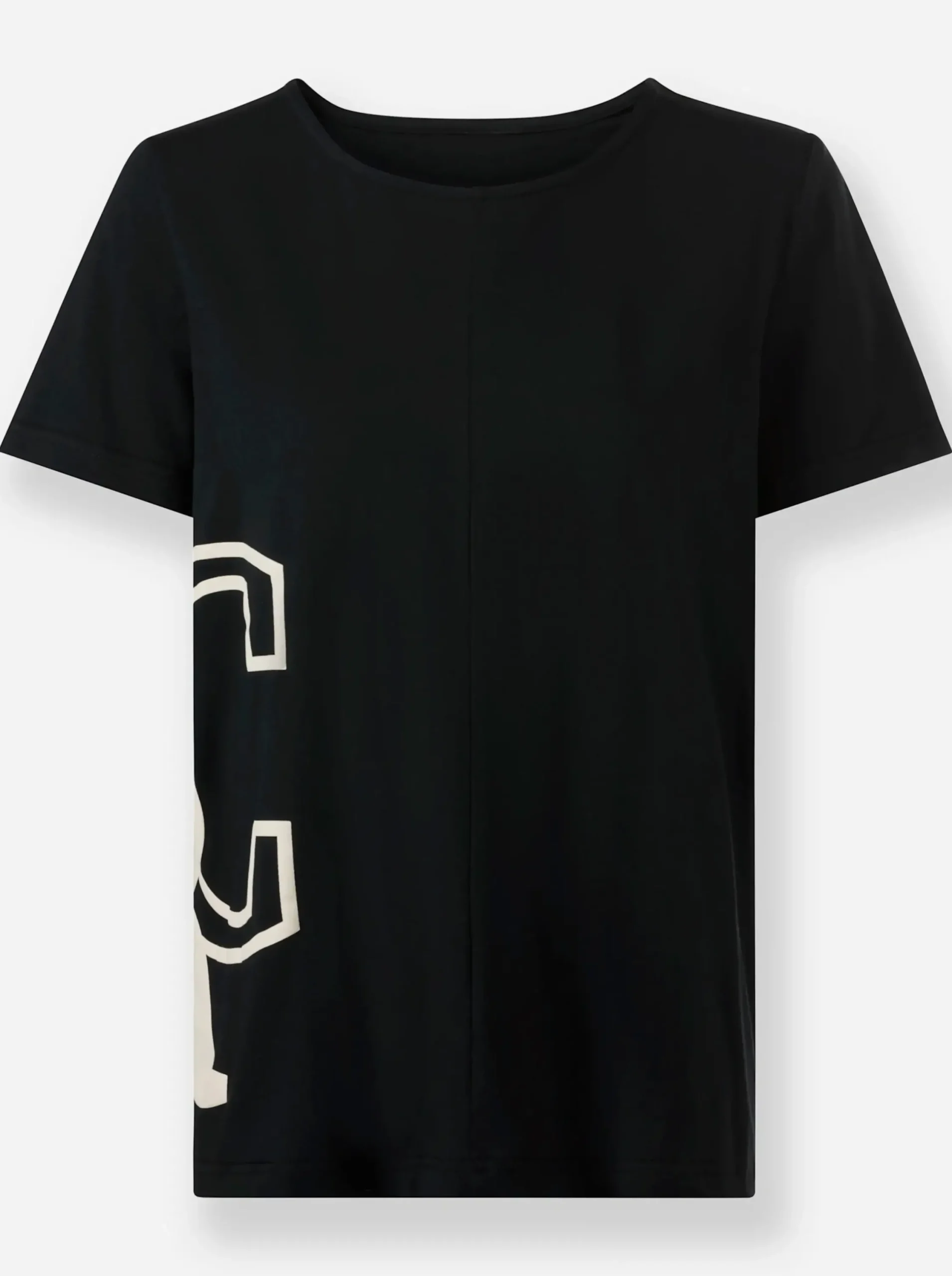Shirts|heine Rundhalsshirt mit Lettering schwarz