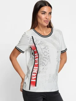 Shirts|heine Rundhalsshirt mit Print weiß