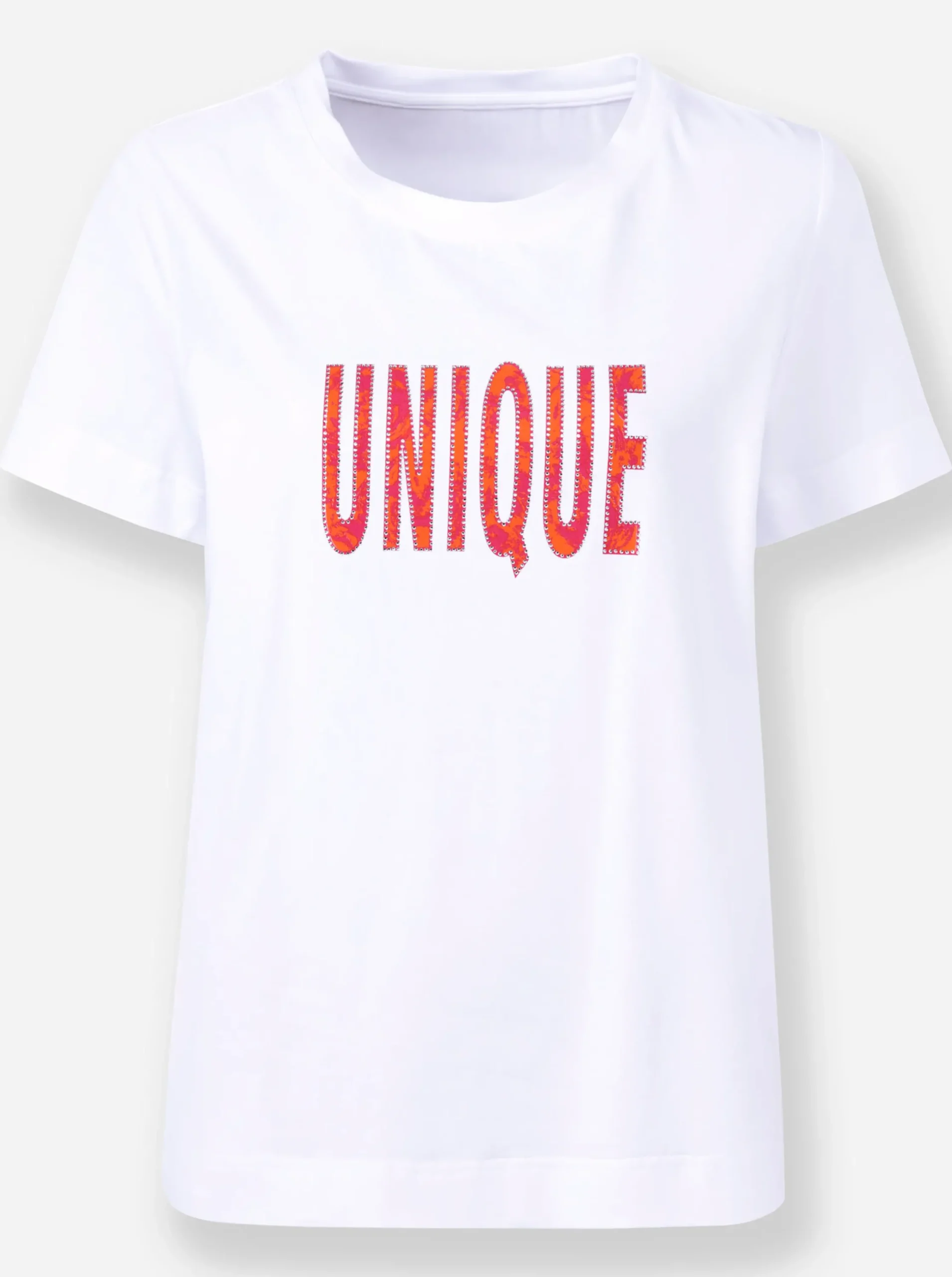 Shirts|heine Rundhalsshirt mit Schriftzug weiß