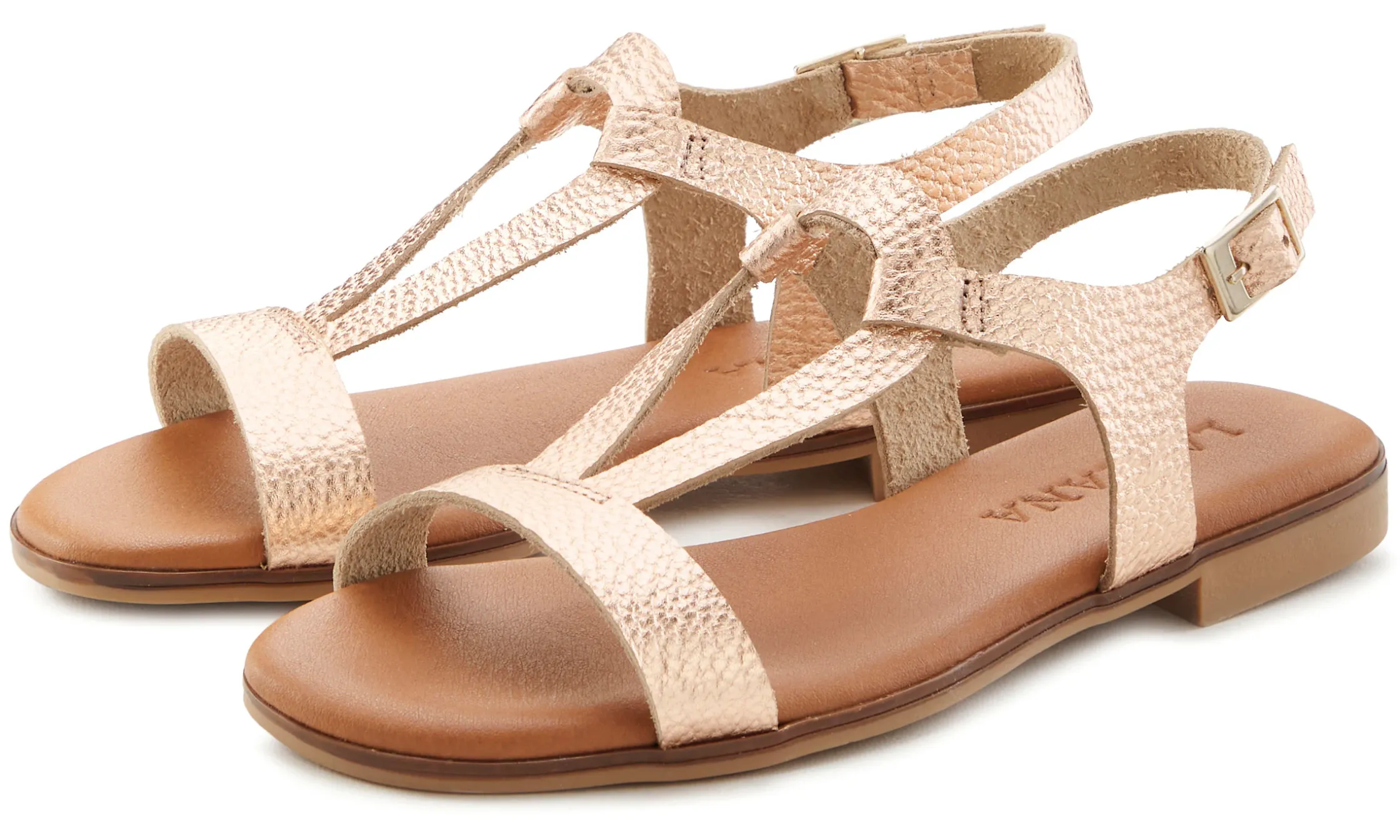 Sandalen & Sandaletten|LASCANA Sandale roségoldfarben