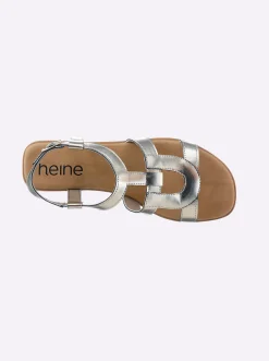 Sandalen & Sandaletten|heine Sandale hellgoldfarben