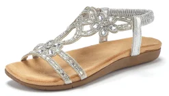 Sandalen & Sandaletten|Vivance Sandale silberfarben