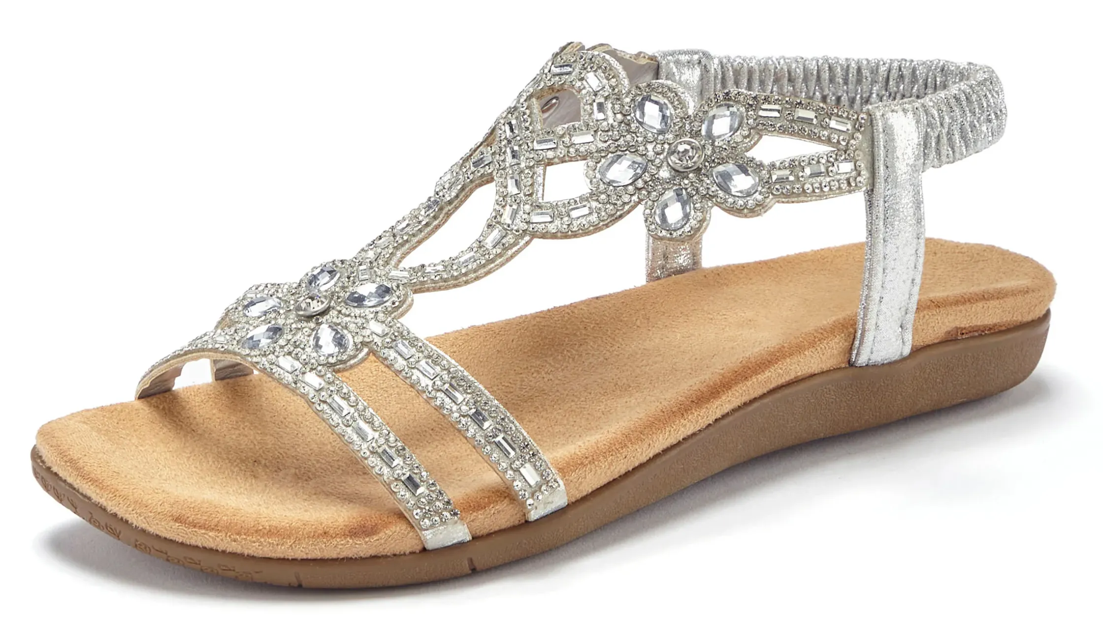 Sandalen & Sandaletten|Vivance Sandale silberfarben