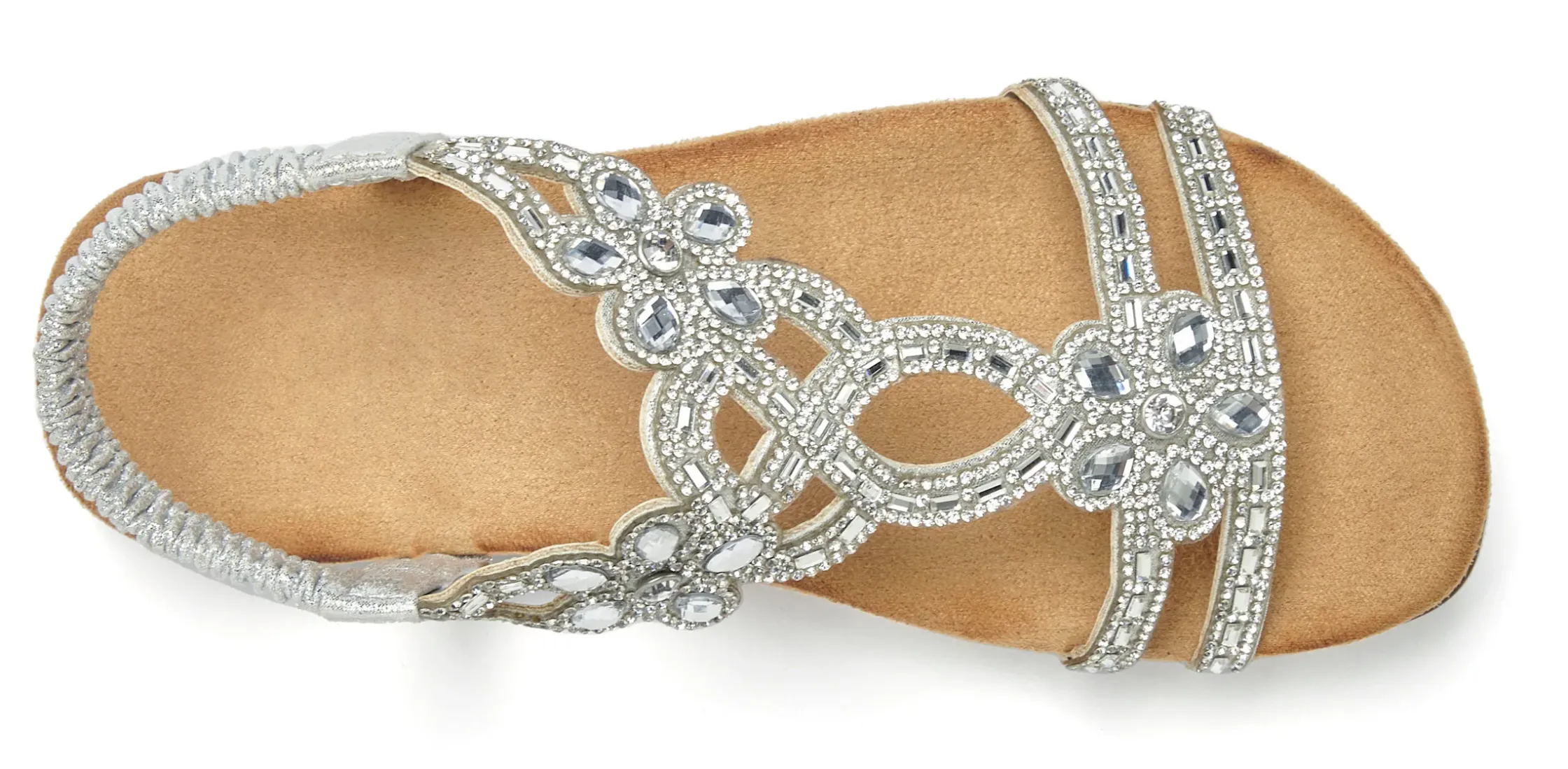 Sandalen & Sandaletten|Vivance Sandale silberfarben