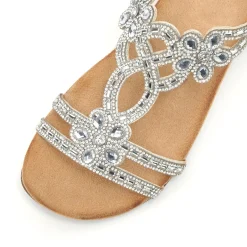 Sandalen & Sandaletten|Vivance Sandale silberfarben