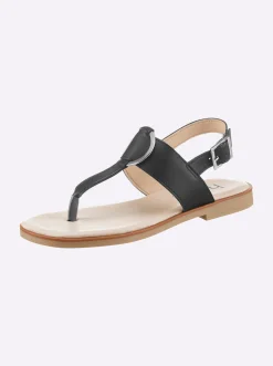 Zehentrenner|Sandalen & Sandaletten|heine Sandale schwarz