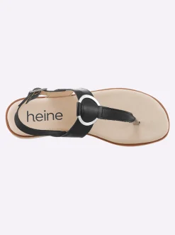 Zehentrenner|Sandalen & Sandaletten|heine Sandale schwarz