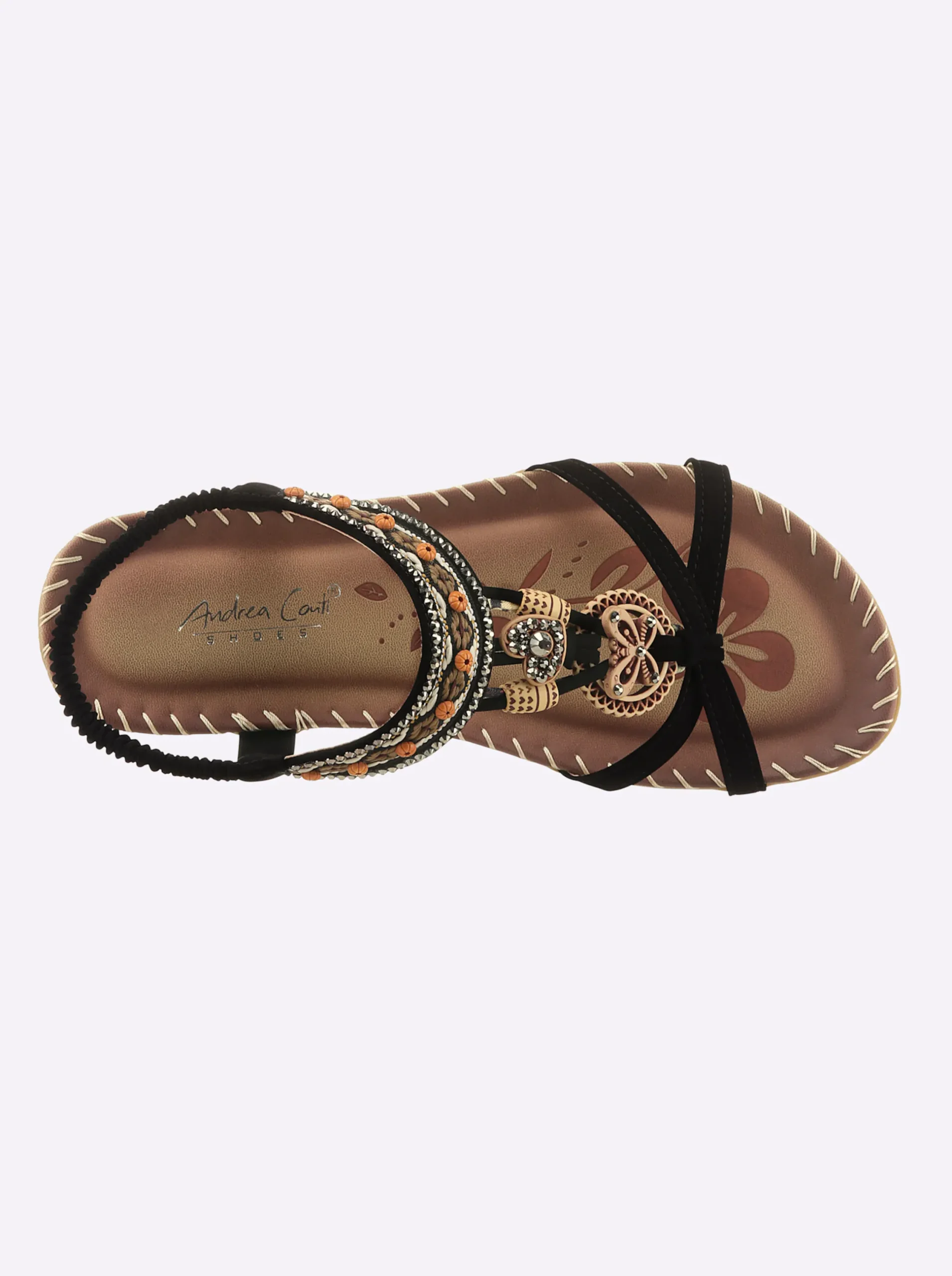 Sandalen & Sandaletten|Andrea Conti Sandale schwarz-bunt