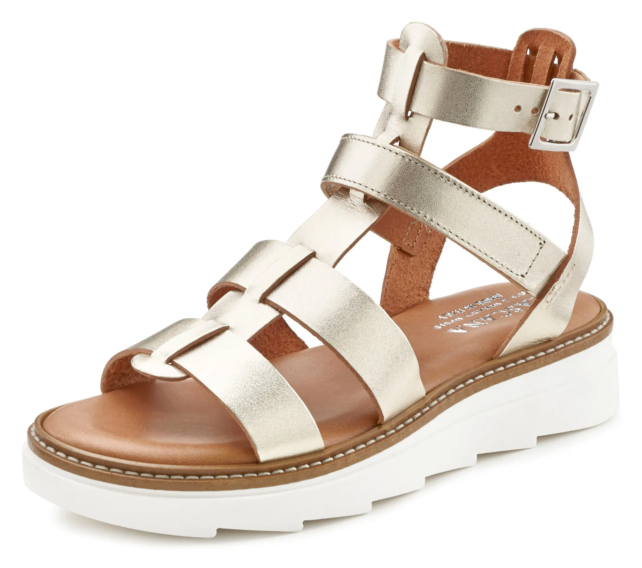 Sandalen & Sandaletten|LASCANA Sandale goldfarben