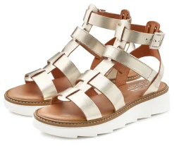 Sandalen & Sandaletten|LASCANA Sandale goldfarben