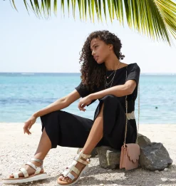 Sandalen & Sandaletten|LASCANA Sandale goldfarben