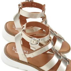 Sandalen & Sandaletten|LASCANA Sandale goldfarben