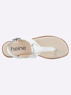 Sandalen & Sandaletten|Zehentrenner|heine Sandale weiß