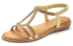Sandalen & Sandaletten|Vivance Sandale goldfarben