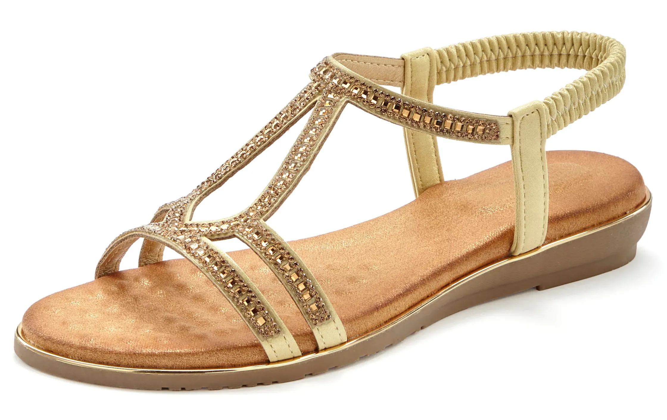 Sandalen & Sandaletten|Vivance Sandale goldfarben