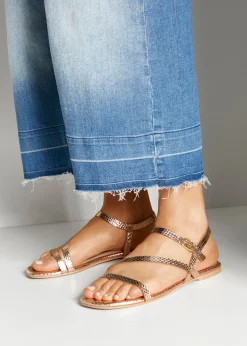 Sandalen & Sandaletten|LASCANA Sandale goldfarben