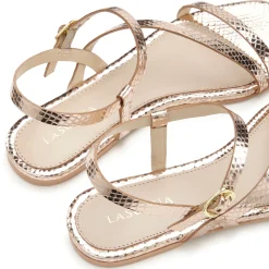 Sandalen & Sandaletten|LASCANA Sandale goldfarben
