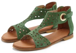 Sandalen & Sandaletten|LASCANA Sandale grün