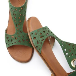 Sandalen & Sandaletten|LASCANA Sandale grün