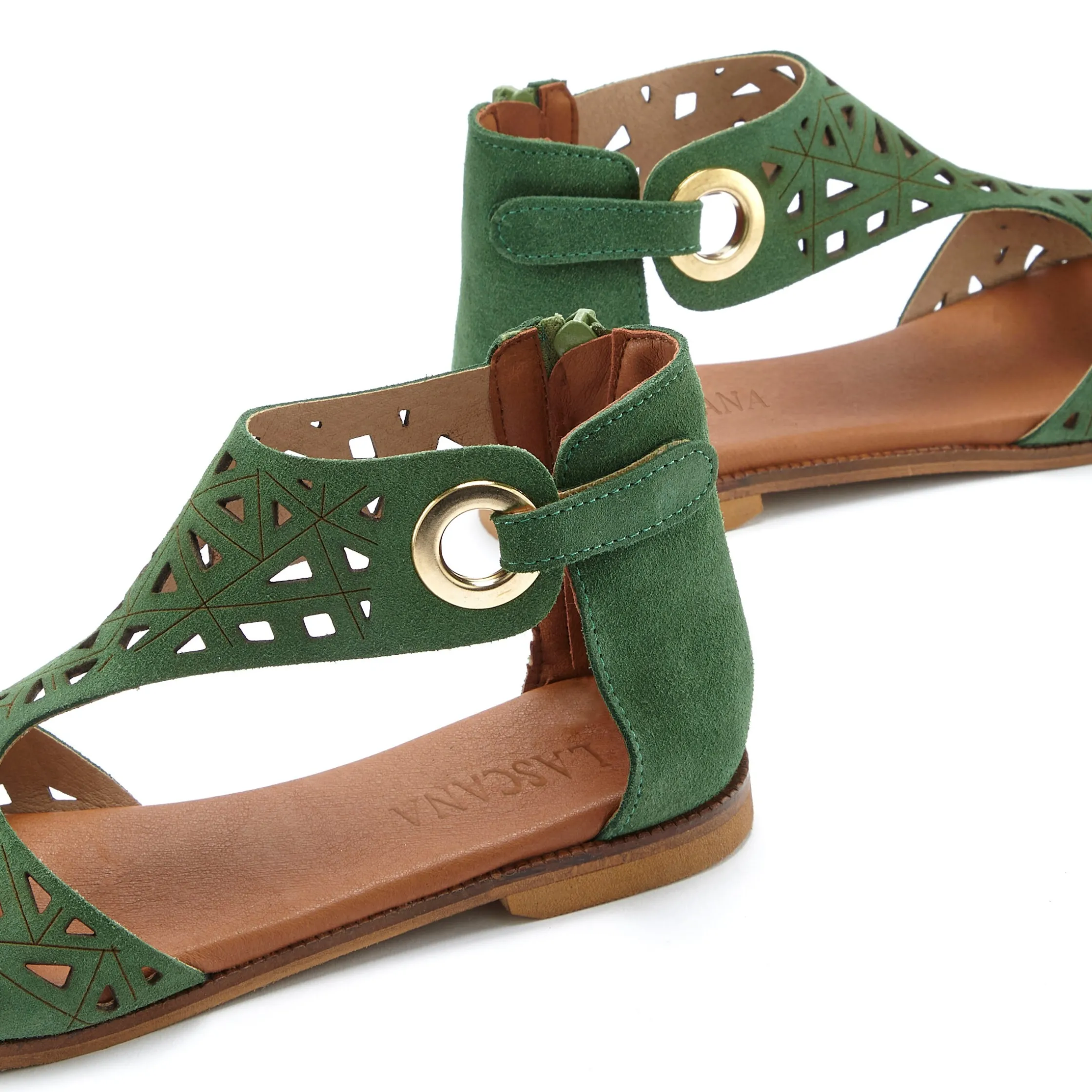 Sandalen & Sandaletten|LASCANA Sandale grün