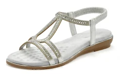 Sandalen & Sandaletten|Vivance Sandale silberfarben